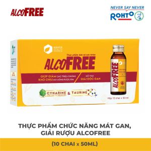 Thực phẩm bảo vệ sức khỏe giúp Giải rượu bia & Bảo vệ gan Alcofree hộp 10 chai x 50ml
