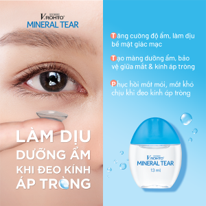 Combo 2 Dung dịch nhỏ mắt giữ ẩm & bổ sung khoáng chất V.Rohto Mineral Tear 13ml