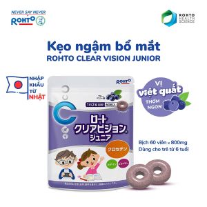 Kẹo ngậm bổ mắt Rohto Clear Vision Junior (Hộp 60 viên)